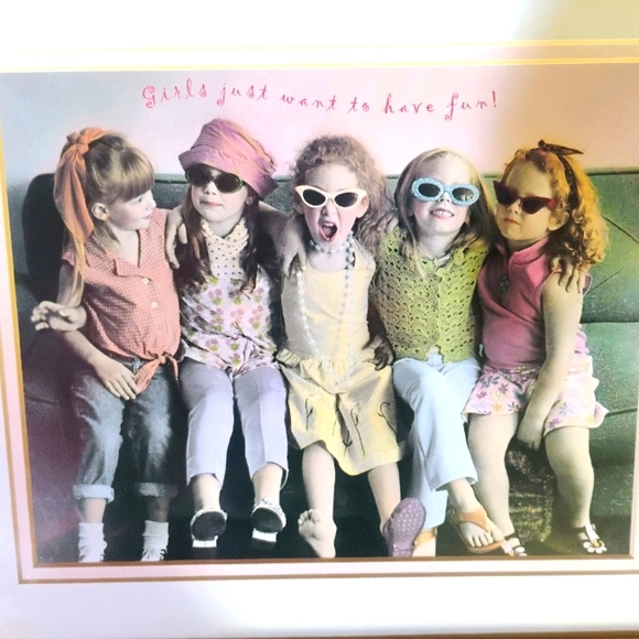 "Girls just want to have fun" framed picture - Picture 2 of 3